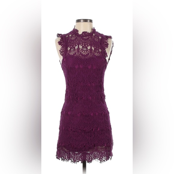Free People Maroon Lace Dress - Picture 2 of 3